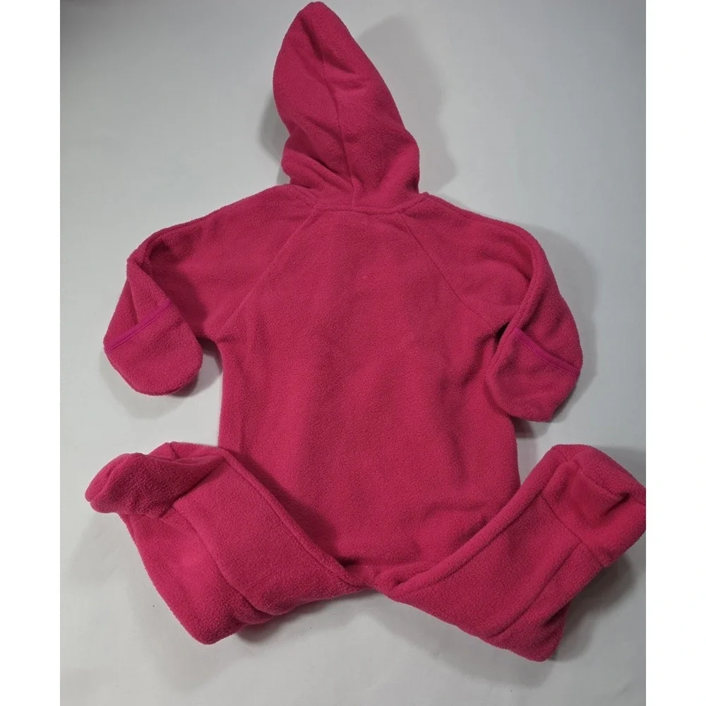 Vintage Y2K Baby Stockers Pink Fleece Bunting Snowsuit 6M NWT Hooded